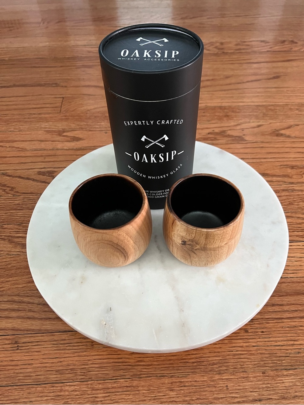 Oaksip Charred Wooden Whiskey Glasses